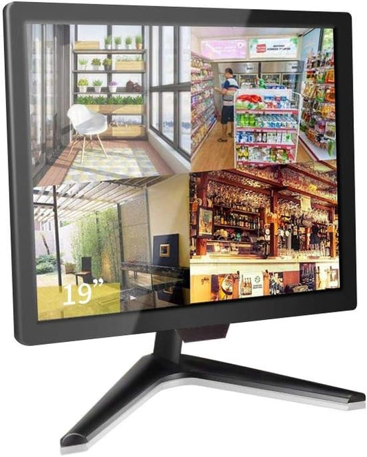 19 inch CCTV Security Monitor, Cocar Security Surveillance Monitor for Home Security Systems Surveillance Camera STB PC, 1280x1024 Vesa 10 * 10 Mounting Built-in Speaker, BNC/VGA/HDMI/Audio in & Out