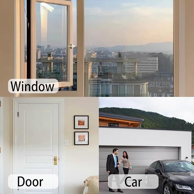 Loopo Smart WiFi Door & Window Alarm Sensor Chime, 100dB Wireless Door Chime with App Alerts, Tuya Smart Life, Compatible with Alexa & Google, No Hub Required, for Home Kids Safety, 2-Pack