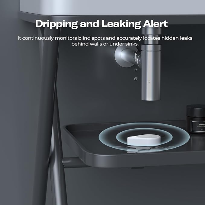 THIRDREALITY Zigbee Water Leak Sensor WL2 4Pack with Dripping&Leaking Detection, App Notification, Zigbee Hub Needed, 3Year Battery Life, No Battery & Srien, Support Home Assistant, SmartThings, Homey