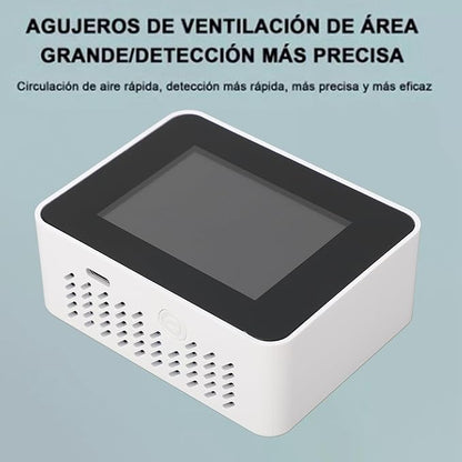 Portable CO2 Detector, 5-in-1 Air Quality Monitor with HCHO, TVOC, Temp, Humi, Ideal for Detecting Carbon Dioxide Concentration in the Air
