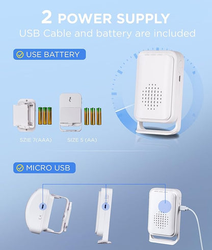Newly Upgraded 2026 Bed Alarm for Elderly Dementia Patients - Wireless Bed Alarm & Caregiver Pager with Fall Detection (1 Sensor + 1 Receiver + 1 Pager)