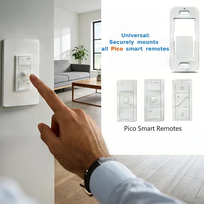 LXLO Remote Wallplate Bracket, Perfectly Compatible with Lutron Wireless Pico Remote Contro,Seamless Snap Wall Mount Bracket,Enhance Your Smart Home Experience (5pcs)