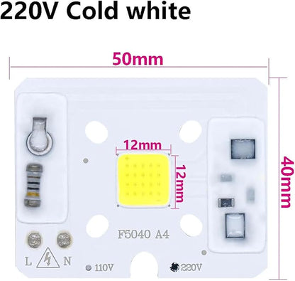 LED COB Chip Light 10W AC 110V AC220V No Need Driver Smart IC Bulb Lamp for DIY LED Floodlight Spotlight(220V Warmwhite)