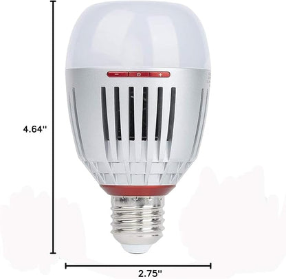 Aputure Accent B7C Smart Led Light Bulbs 7W RGBWW,TLCI 96+ CRI 95+ 2,000K-10,000K Adjustable 0-100% Stepless Dimming CCT/HSI/FX Mode App Control Built-in Battery/AC Power via E26/E27 Socket