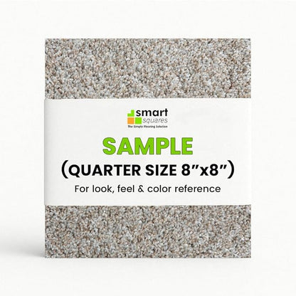 Smart Squares Easy Street Premium Made in The USA Carpet Tiles 18x18 Inch, Soft Padded, Seamless Appearance, Peel and Stick for Easy DIY Installation (815 Iron Frost, Sample (8” x 8”))