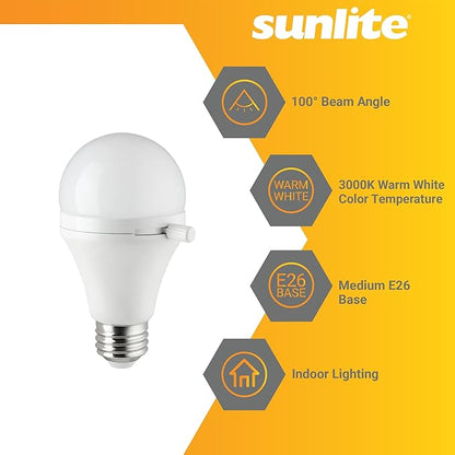 Sunlite ShabBulb, Shabbat Permissible LED Light Bulb, 7 Watt (40 Watt Equivalent) 3000K Warm White, 2 Pack