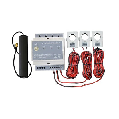 Bi-Directional,Din Rail,Monitor Solar PV,Power Usage Monitor,Modbus TCP/RTU, Three Phase Energy Meter, Net Energy metering,WiFi,Split Phase,250A,WEM3080T,Home Assistant,CE,FCC,RCM