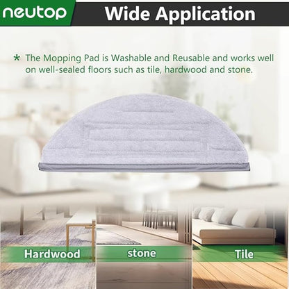 Mop Cloths Pads, Compatible with Roborock S8, S8+, S7, S7+, S7 MaxV Plus/MaxV Ultra/Pro Ultra, Robot Vacuum Cleaners, Washable Spare Parts Accessories, 6-Pack.