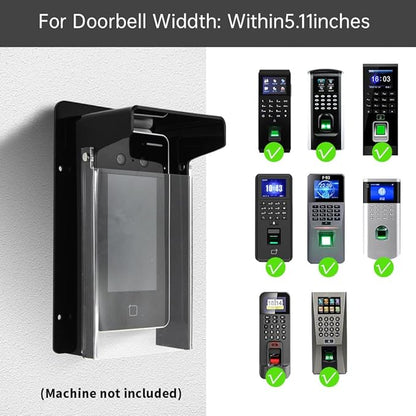 Doorbell Rain Cover, Gate Outdoor Keypad Cover, Universal Flip-Open Rain Shield for Doorbell & Lock Keypad/Attendance Machine, Weatherproof Protective Cover (L - Flip lid)
