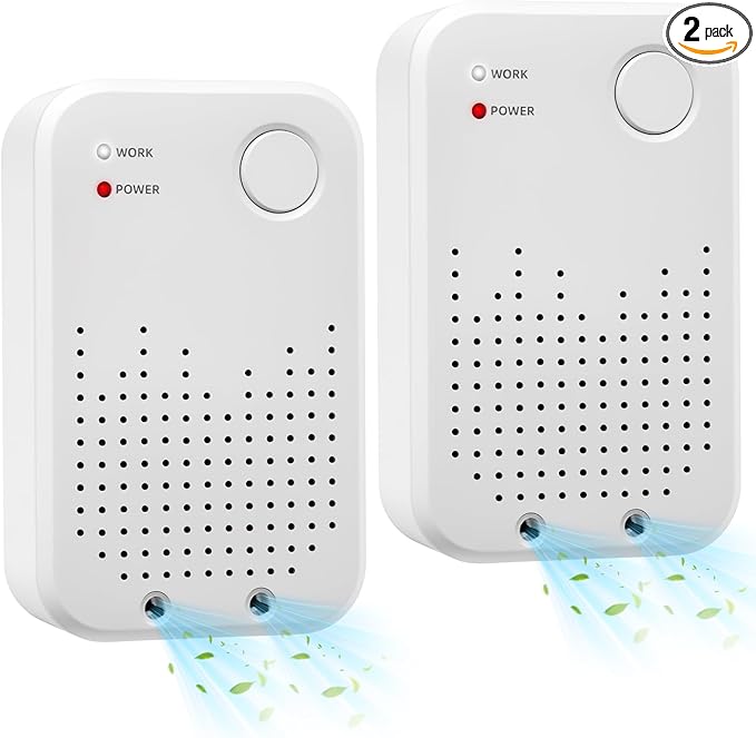 Plug-in Air Ionizers,2 Pack Cat Litter Odor Filterless,Quiet Portable Plug In Air Purifiers for Bedroom,Kitchen, Bathroom, Office,Air Freshener for Pet Odor