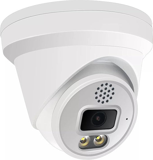 GW Security 5MP 30FPS Real-Time 1920P 2-Way Audio Spotlight Color Night Vision Outdoor/Indoor PoE IP Dome Security Camera (GW509501T)