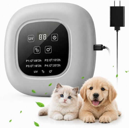 Air Purifier for Home with Ozone & Negative Ion, Ionic Air Purifier for Pet Smell, Smoke, Musty, Dust, Plug-in Air Ionizer for Bedrooms, Kitchens, Bathrooms, Cars and Offices, USB Powered(Light Gray)