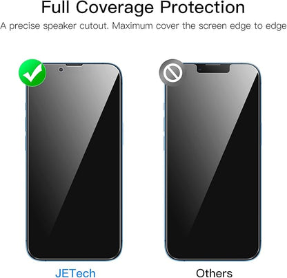 JETech Privacy Full Coverage Screen Protector for iPhone 13 mini 5.4-Inch, Anti-Spy Tempered Glass Film, Edge to Edge Protection Case-Friendly, 2-Pack
