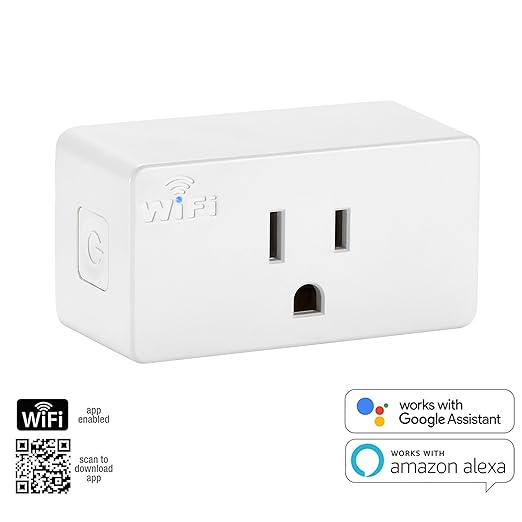 Luvoni Smart WiFi Outlet Adapter, Smart Plug Works with Google Home/Alexa, App Control, Timer & Countdown Functions 2.4 GHz WiFi, 2-Pack, by Maxxima