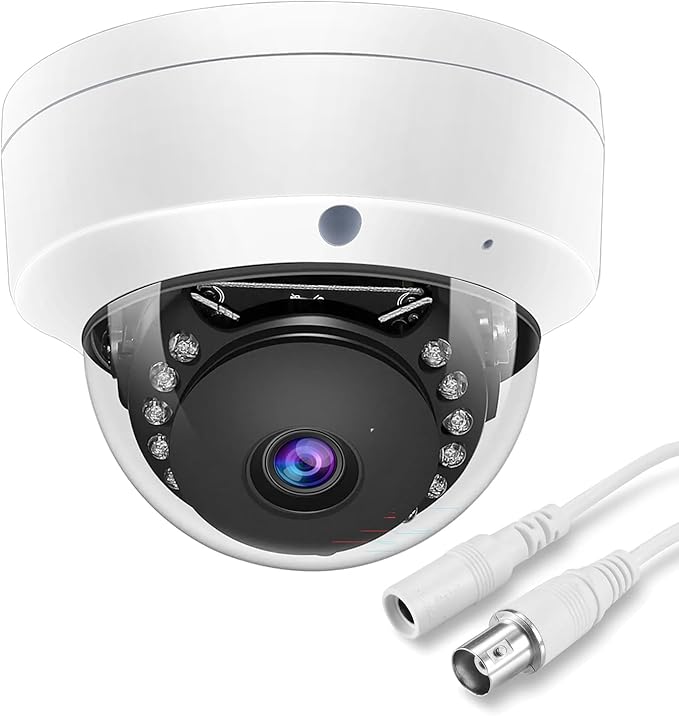 5MP Surveillance Security Camera Dome TVI/AHD/CVI/CVBS CCTV Analog BNC Wired Cameras 4-in-1 Home Indoor/Outdoor Waterproof 3.6mm Lens IR Night Vision Metal Housing Compatible 5MP 8MP DVR