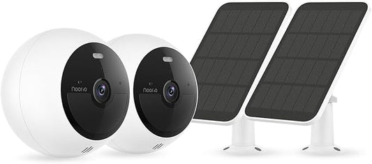 Noorio Home Security System with B200 Camera x2, Solar Panel x2