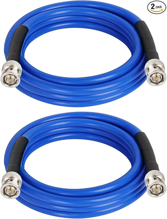 XRDS -RF 12G SDI Cable 6FT 2PCS, SDI Video Cables 3G/6G/12G 75ohm BNC Male Cable Supports HD-SDI/3G/6G-SDI/4K/8K for Video Security Camera Converter