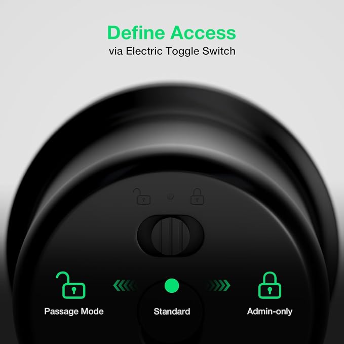 ThorBolt G1 Fingerprint Door Knob Lock with Keypad, Titanium | 4x AAA Alkaline Batteries, Biometric, Electric, Auto-Lock, for Bedroom, Garage, Office, Pantry Door, Interior Door Lock
