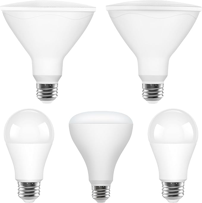 Sylvania QuickSync RGBW/Selectable White BR30 LED Light Bulb with Remote Control, No App/WiFi Required, 8.5W = 65W, Dimmable, 90 CRI, Medium Base, Frosted Finish - 4 Pack (45049)