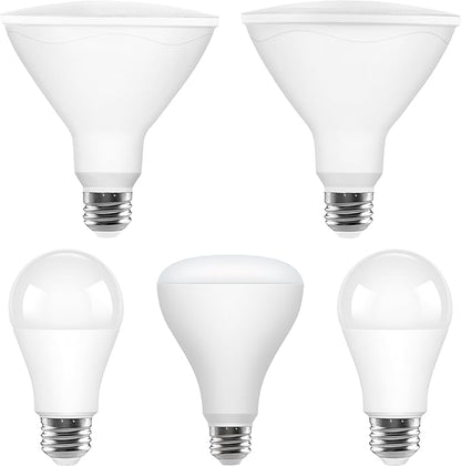 Sylvania QuickSync RGBW/Selectable White BR30 LED Light Bulb with Remote Control, No App/WiFi Required, 8.5W = 65W, Dimmable, 90 CRI, Medium Base, Frosted Finish - 4 Pack (45049)