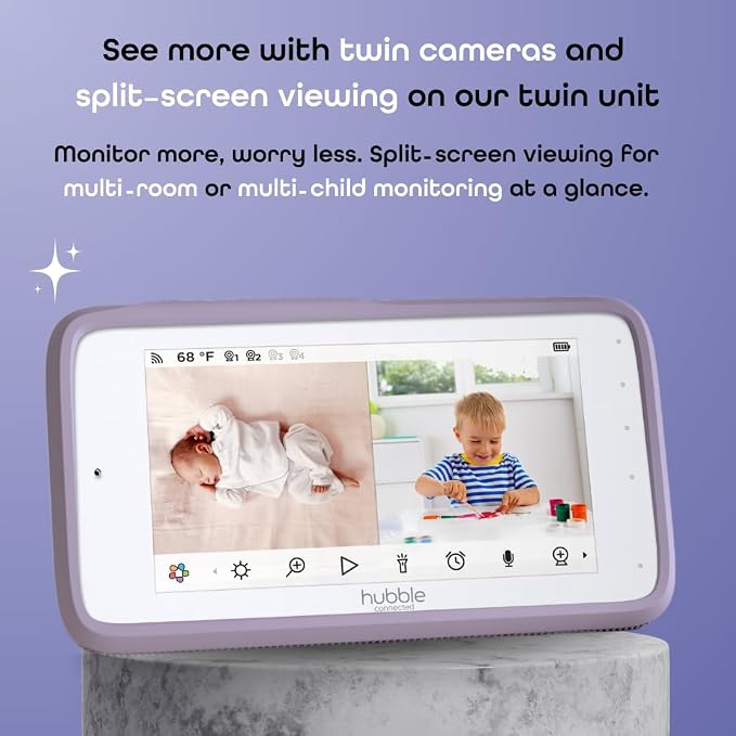 HUBBLE CONNECTED SkyVision AI Pro Baby Monitor Camera, HD 5" Home Display