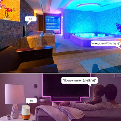 MIHEAL Led Light Strip,WiFi Wireless Smart Phone Controlled Strip Light Kit 32.8ft 300leds 5050 Waterproof IP65 LED Lights,Compatible with Android and iOS System,Alexa