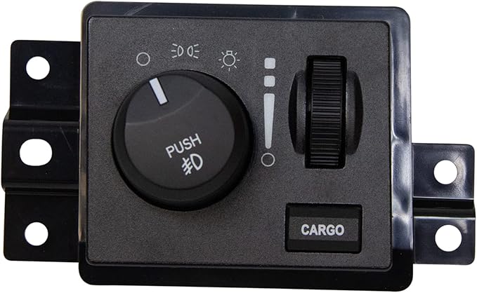TRQ Headlight Switch Compatible with 2005-2010 Dodge Dakota 2007-2009 Durango 2006-2009 Ram 1500 Ram 2500 Ram 3500 2008-2010 Ram 4500 Ram 5500 2006 Mitsubishi Raider 2011 Ram