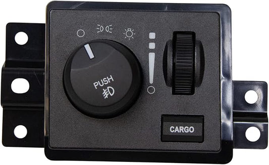TRQ Headlight Switch Compatible with 2005-2010 Dodge Dakota 2007-2009 Durango 2006-2009 Ram 1500 Ram 2500 Ram 3500 2008-2010 Ram 4500 Ram 5500 2006 Mitsubishi Raider 2011 Ram