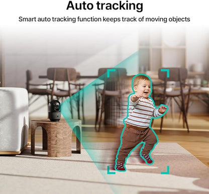 S8 2K QHD Baby Monitor Camera – Korean Privacy Certified, AI Cry Detection, 360° PTZ, Dual Wi-Fi, Night Vision, 2-Way Audio, Temp Sensor, No Subscription