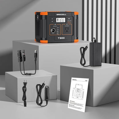 GRECELL Portable Power Station 330W, 230.88Wh Solar Generator