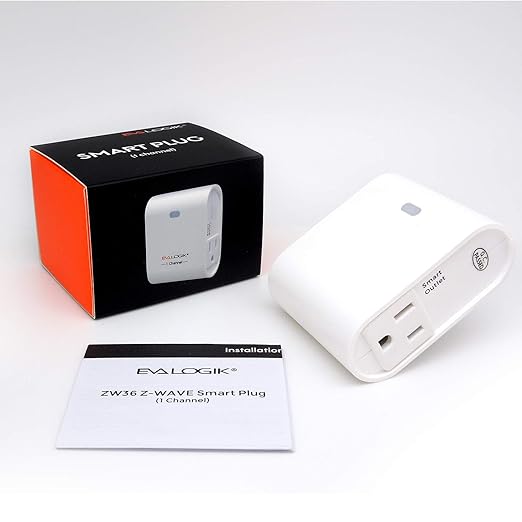 Z-Wave Outlet Plug-in Socket, Smart Plug, 1 On/Off Outlet & 1 Alway On Outlet, Z Wave Hub Required, Built-in Repeater, Works with SmartThings, Wink, Alexa, Google Assistant