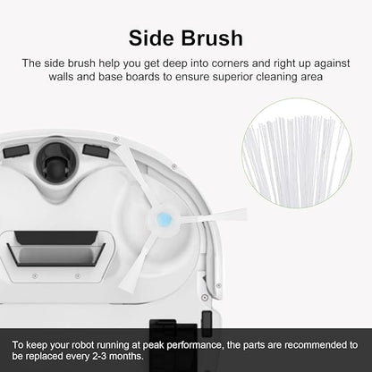 Replacement Accessories Compatible with Robot Sweeping Narwal T10,Microfiber X2 Filters X4 Side Brushes X4 Mop Cloth X1 Brush