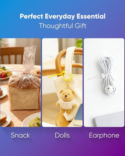 Silicone Cable Ties 52PCS Reusable Cord Organizer for Home Travel | Cord Organizer for Charging Cables, Data Cables & Computer Wires, Multipurpose Elastic Cable Management Straps（Black&White））