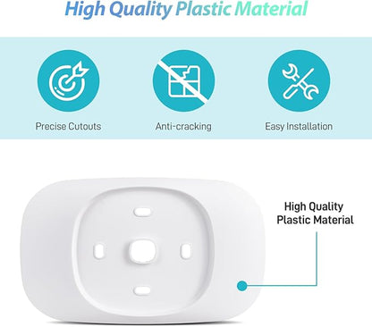 1/2 Packs Trim Plate Compatible with ecobee Smart Thermostat Essential, Wall Plate Bracket Cover, Programmable Thermostat Accessory, Practical Kit, Bracket Mount Cover (2 Packs)