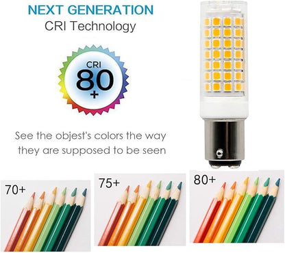 BA15D Led Bulbs 8W Dimmable 110V,Ba15d Double Contact Bayonet Base,Soft Warm White 3000K,75W JD Type T3/T4 Halogen Equivalent Replaces for Pendants Ceiling Fans Sewing Machine Light(2-Pack)