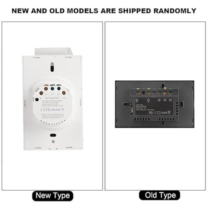 Switch, Remote Switch with Highly Sensitive Touch Keys, Suitable for 1-Way AC(Black)
