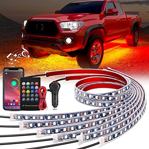 Nilight 6PCS RGB LED Underglow Lights Strip with APP & Remote Control