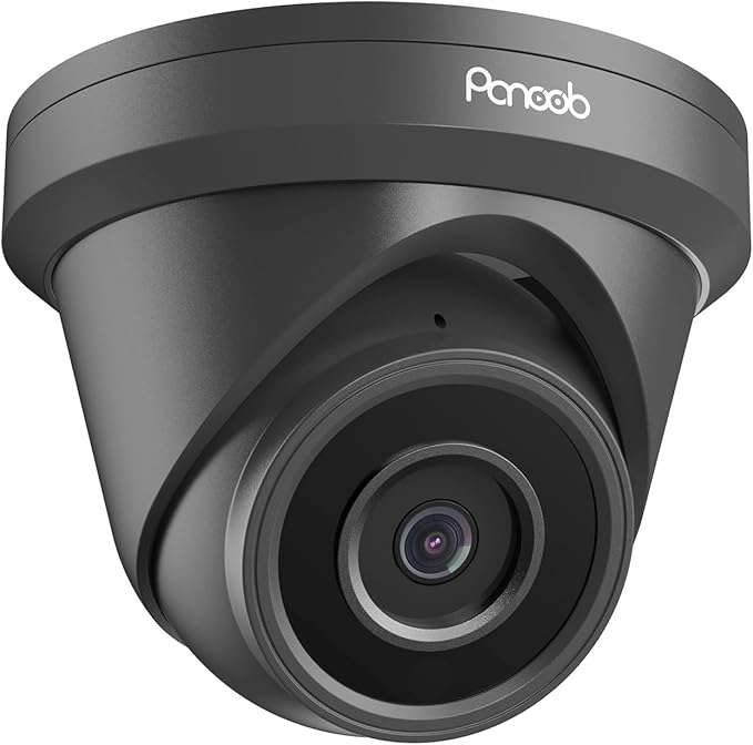 5MP PoE Dome Camera Outdoor, Wired Surveillance Security IP Turret Camera with Microphone, 2.8mm Lens 110° Wide Angle, AI Human Detection, IP67 Weatherproof, 100ft IR Night Vision, PD93A3-5M