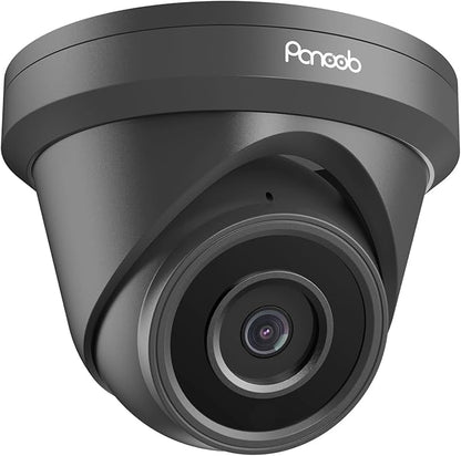 5MP PoE Dome Camera Outdoor, Wired Surveillance Security IP Turret Camera with Microphone, 2.8mm Lens 110° Wide Angle, AI Human Detection, IP67 Weatherproof, 100ft IR Night Vision, PD93A3-5M