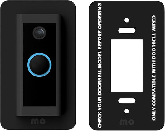 Non-Adhesive Wall Plate Compatible with Video Doorbell Wired (Model 5AT3T5) Mount Back-Plate Covers Holes Scratches Video Door Bell Backplate Camera Apartment