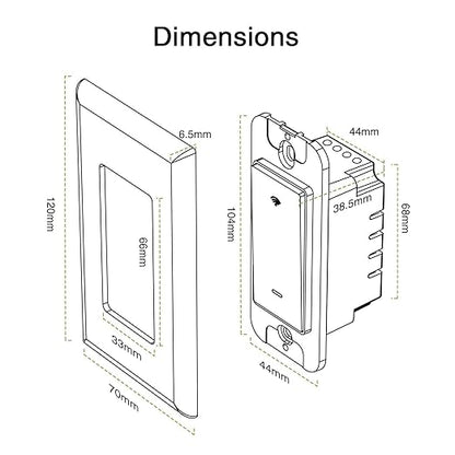 GHome Smart Switches for Lights, WiFi Smart Light Switch Works with Alexa and Google Home, Single Pole, Neutral Wire Required, 2.4Ghz WiFi Light Switch with APP Control, No Hub Required, UL FCC Listed