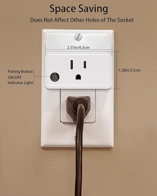 Remote Control Outlet, Wireless Wall Mounted Light Switch Kit, FCC & ETL Listed, Programmable and Expandable, No Wiring, 200Ft RF Range, 15A/1800W, 1 Remote + 3 Outlets