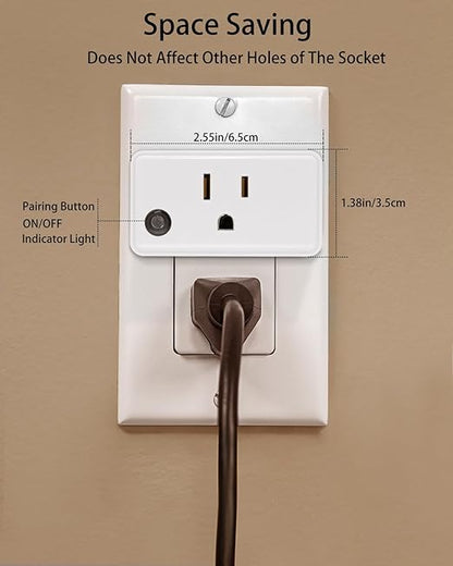 Remote Control Outlet, Wireless Wall Mounted Light Switch Kit, FCC & ETL Listed, Programmable and Expandable, No Wiring, 200Ft RF Range, 15A/1800W, 1 Remote + 1 Outlet