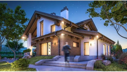 HALO Home 180-Degree Smart Bluetooth Motion Activated Outdoor Integrated LED Flood Light with Tunable CCT, White