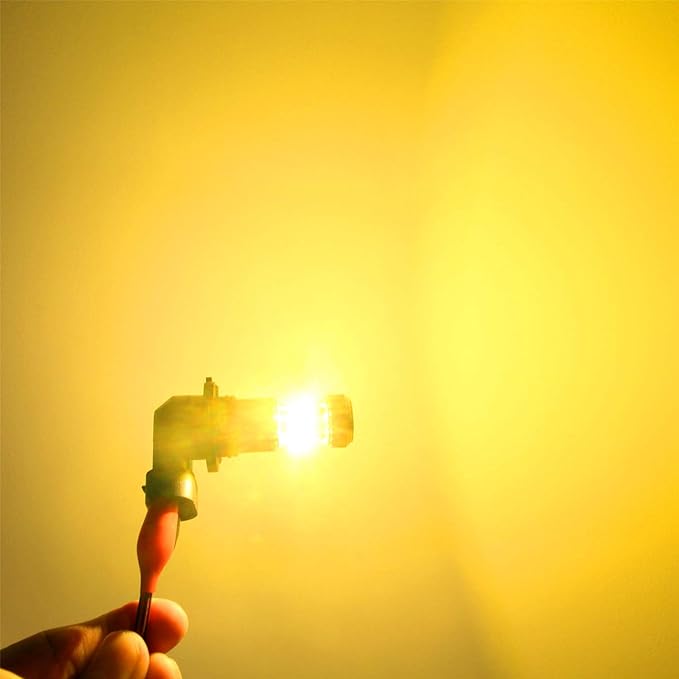 Alla Lighting 889 881 LED Fog Lights Bulbs 3000lm Extreme Super Bright 898, 3K Amber Yellow