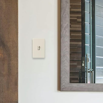 Lutron Fassada 1 Gang Wallplate for Toggle-Style Dimmer and Switches, FW-1-WH, Matte White (1-Pack)