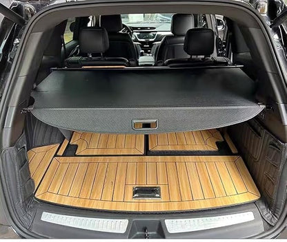 Retractable Cargo Cover Compatible with Cadillac XT6 2019-2025 Rear Privacy Screen Car Storage Trunk Luggage Tonneau Security Shade Protector Anti Theft Shield (Carbon Fiber Style)