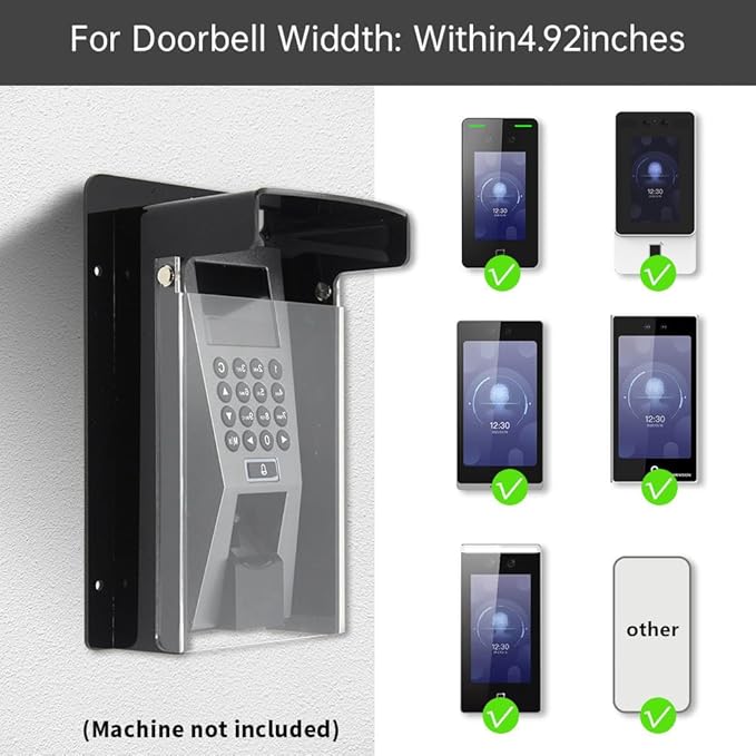 Outdoor Flip Sun Keypad Cover, Access Control Rain Cover, Weatherproof protective, Flip Cap Door Keypad Waterproof cover, Keypad Rain Covers Compatible for Door Keypad, Lock Keypad (Y125 - Flip lid)