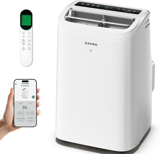 ZAFRO Portable Air Conditioners, 10000 BTU, 3 in 1 Portable AC with Drainage-free Cooling, Fan & Dehumidifier, Smart AC Unit with APP/Remote Control, 47dB Quiet, 24H Timer for Living Room, Bedroom