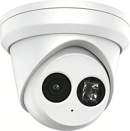 DS-2CD2383G2-IU 4K 8MP IP Camera PoE Turret Camera Outdoor with Human/Vehicle Detection, 2.8mm Lens, Night Vision, IP67, IK10, Built-in Mic, 120dB True WDR, H.265+, International English Version